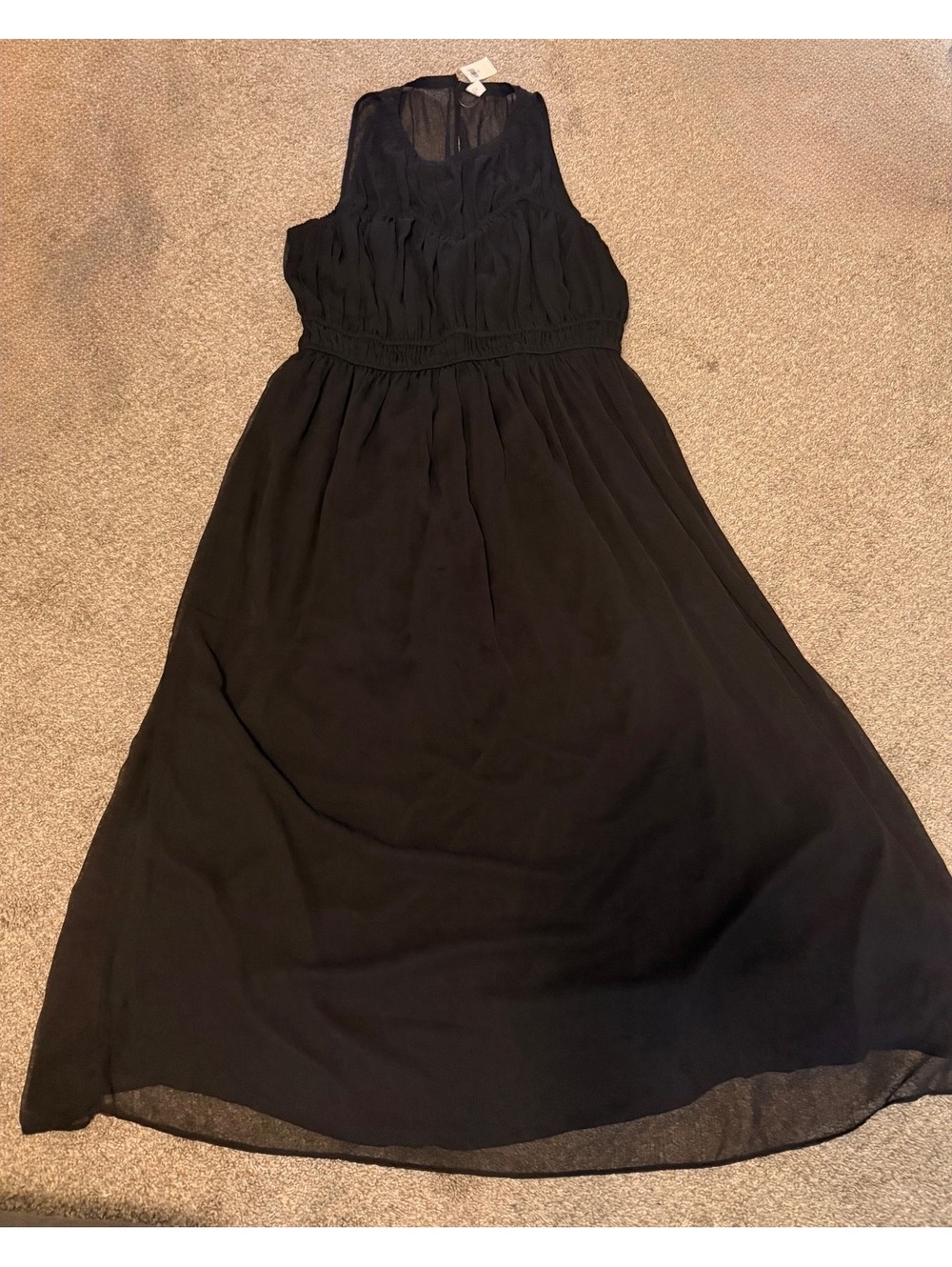 NWT Old Navy Black Chiffon Maxi Dress XL Tall